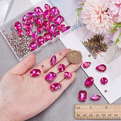156 pièces 7 styles cousus sur strass&nbsp;DIY-SP0007-30D