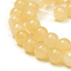 Natürliche gelbe JadeJade Perlen Stränge&nbsp;G-G829-04-6mm