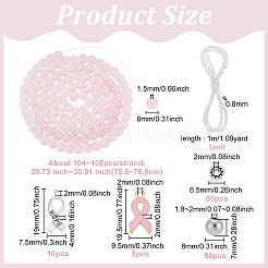 Brustkrebs-Rosa-Bewusstseinsband-Thema DIY-Legierungsarmband-Herstellungskits&nbsp;DIY-PH0031-87