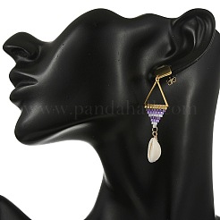 Boucles d'oreilles pendantes en verre tissé pour femmes&nbsp;EJEW-MZ00793-02
