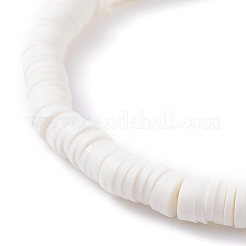 Pulsera elástica hecha a mano con cuentas heishi de arcilla polimérica&nbsp;BJEW-TA00044-02