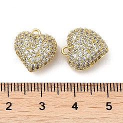 Breloques creuses en laiton avec micro pavé de zircone cubique&nbsp;KK-Q793-03G