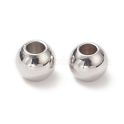 Perles d'espacement rondes en acier inoxydable 304 résistant au ternissement&nbsp;STAS-N020-18B