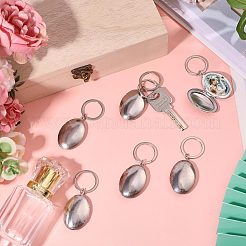 6 porte-clés pendentif médaillon en acier inoxydable 316&nbsp;KEYC-PH01648