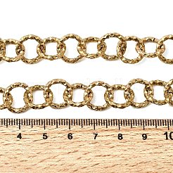 Colliers à maillons annulaires texturés en acier inoxydable 304 pour femmes&nbsp;NJEW-A067-04G