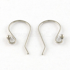 Crochets de boucles d'oreilles en acier inoxydable 201 résistant au ternissement&nbsp;STAS-R063-33