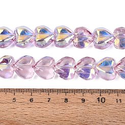 Chapelets de perles en verre transparent électrolytique&nbsp;EGLA-N056-01A-05