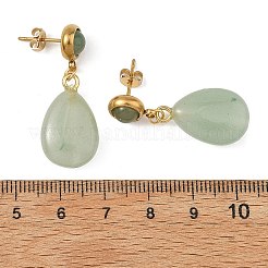 Ohrstecker mit Anhängern aus natürlichem Tigerauge&nbsp;EJEW-JE07332