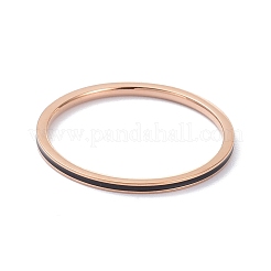 Bague en émail simple 1~1.3mm pour fille femme&nbsp;RJEW-C012-04E-RG-02