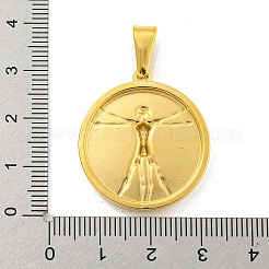 Pendentifs en acier inoxydable 304 avec placage ionique (IP)&nbsp;STAS-R231-13A-G