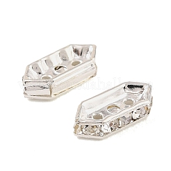 Barre distanziatrici in ottone e cristallo con strass&nbsp;RB-T019-01B-S