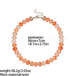 Collane da donna con perline a rondella in lega di resina&nbsp;WG2A417-01