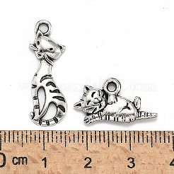 Ciondoli in lega stile tibetano tema gattino&nbsp;TIBEP-MSMC018-M2AS
