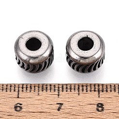Perlen aus Edelstahl 304 im europäischen Stil mit großem Loch&nbsp;STAS-T072-145AS