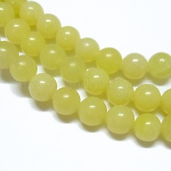Fili di perle giada limone naturale&nbsp;G-H1631-4MM