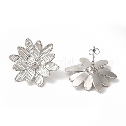 Aretes de latón chapado en rejilla&nbsp;EJEW-B062-17P