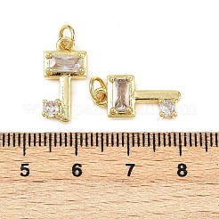Ottone micro spianare pendenti zirconi&nbsp;KK-S526-51G