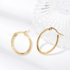 Boucles d'oreilles créoles en acier inoxydable 201&nbsp;EJEW-I245-03F