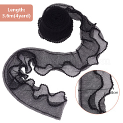 2-lagiger plissierter Spitzenbesatz aus Polyester&nbsp;OCOR-WH0088-46B