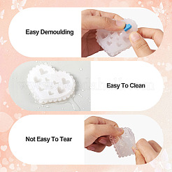 6 stücke 6 stile diy blume & tier & herzform nail art ornament silikonformen&nbsp;DIY-TA0004-22