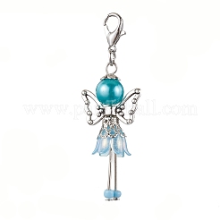 7 pieza de colgante de perlas de vidrio de hadas para decorar bolsos.&nbsp;GL-CJA3BB