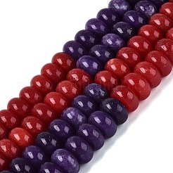 Chapelets de perles de jade blanche naturelle&nbsp;G-Q613-01F-42