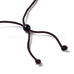 Halsketten mit Anhänger aus natürlichem Obsidian und Howlith&nbsp;NJEW-Z019-01