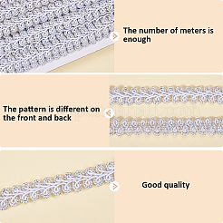 Bordure en dentelle tressée en polyester&nbsp;OCOR-WH20018-22G
