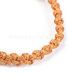 Braccialetti di corda intrecciati in poliestere cerato regolabili&nbsp;BJEW-JB04340