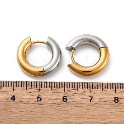 Boucles d'oreilles créoles à charnière en acier inoxydable 304 bicolore pour femmes&nbsp;EJEW-A073-01A