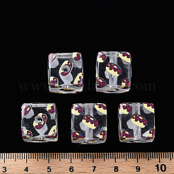 Transparent bedruckten Acryl-Perlen&nbsp;MACR-S374-09A-01
