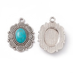 Pendentifs de turquoise synthétique&nbsp;PALLOY-D013-15AS