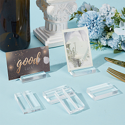 12 soporte para tarjetas de nombre de acrílico rectangular de 2 estilos&nbsp;AJEW-GF0015-03