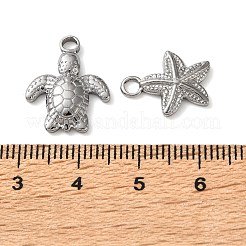 10 pendentif en acier inoxydable 304 sur le thème de l'océan&nbsp;STAS-P426-04P