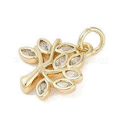 Cremagliera placcatura micro ottone spianare pendenti zirconi&nbsp;KK-H509-19G-01