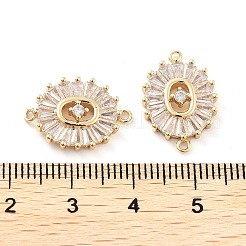 Ciondoli per connettori in vetro trasparente con pavé in ottone&nbsp;KK-Q811-02KCG