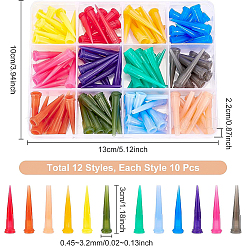 120 aiguilles en plastique TT de 12 couleurs&nbsp;TOOL-BC0001-23