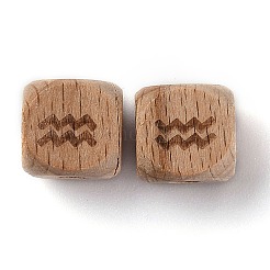 Sternbildperlen aus Naturholz&nbsp;WOOD-M002-11