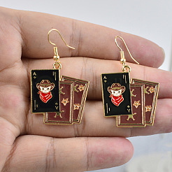5 par de pendientes colgantes de aleación de esmalte de Halloween&nbsp;FS-WGBF0DA-02