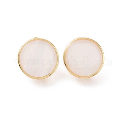 Boucles d'oreilles créoles en laiton plaquées en rack avec fermeture à loquet&nbsp;KK-C245-05G