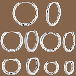 5 paire de boucles d'oreilles créoles en laiton 5 styles&nbsp;EJEW-BBC0001-90