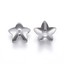 Tappi per perline a forma di fiore in acciaio inossidabile 304 anti-appannamento&nbsp;LS-STAS-G124-28P