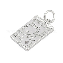 Pendentifs avec zircon cubiques à micro-pavés en laiton&nbsp;KK-G522-26P