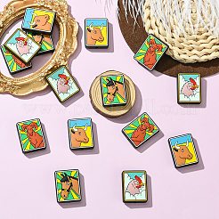 20 perles de tarot en silicone de 4 couleurs&nbsp;SIL-CJ0002-81