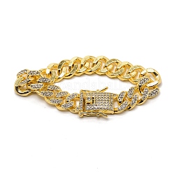 Bracciali a catena a maglia cubana in lega di zinco&nbsp;BJEW-SZC0005-01