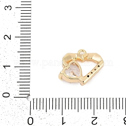Breloques en laiton avec zircone cubique de micro pave&nbsp;LS-ZIRC-P122-01C-G01