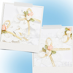1 yard de bordure en dentelle de polyester à fleurs brodées&nbsp;OCOR-GF0002-55