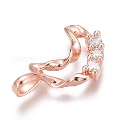 Pendenti in zirconi cubici trasparenti in micro pavè di ottone&nbsp;ZIRC-O035-16