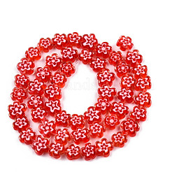 Millefiori a mano fili di perline di vetro&nbsp;LAMP-N029-017B-04