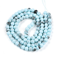 Chapelet de perles en verre baking paint&nbsp;DGLA-N013-8mm-03